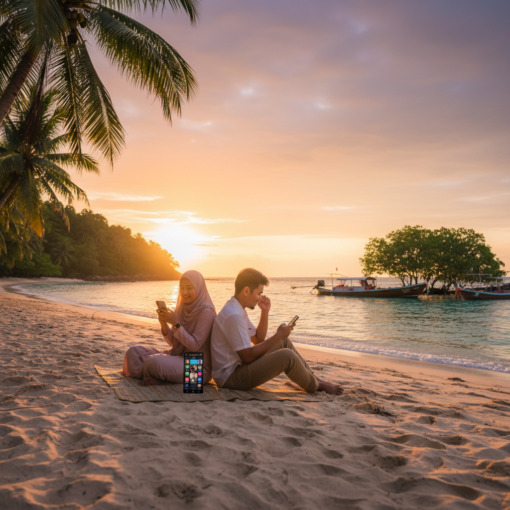 Brunei couple using dating app discreetly horizontal