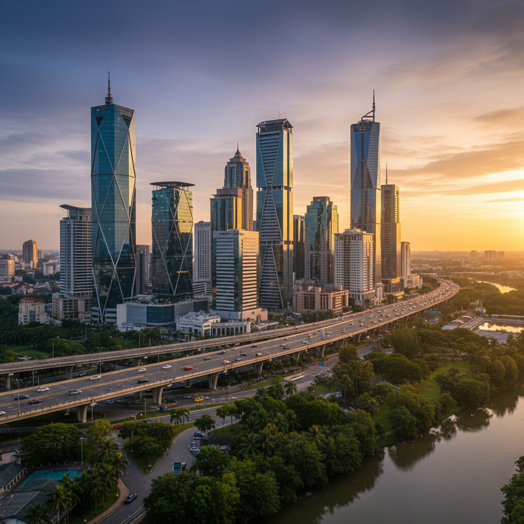 Brunei economy business district skyscrapers horizontal