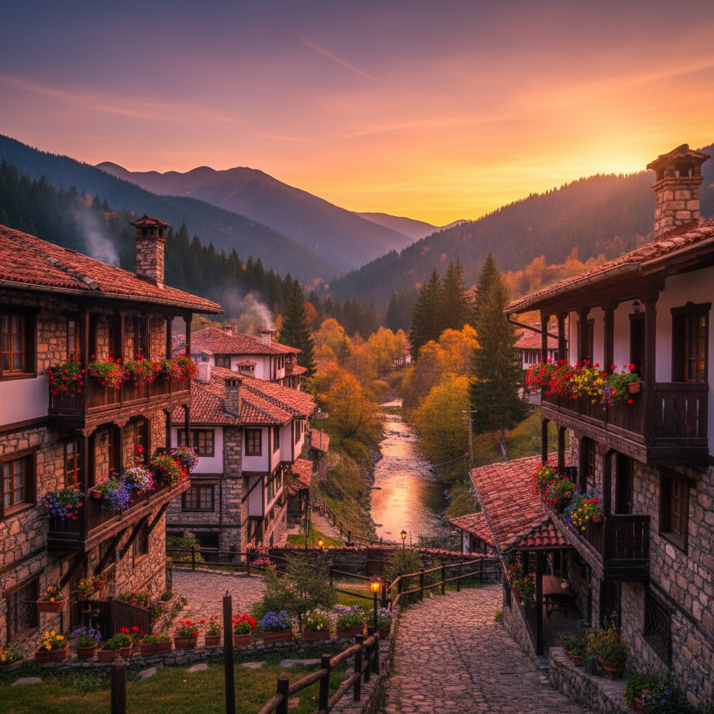 stylish hotel lobby in Plovdiv, Bulgaria, horizontal
