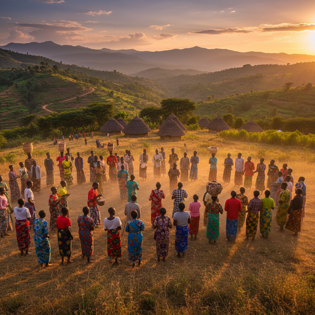 Burundi community gathering people horizontal