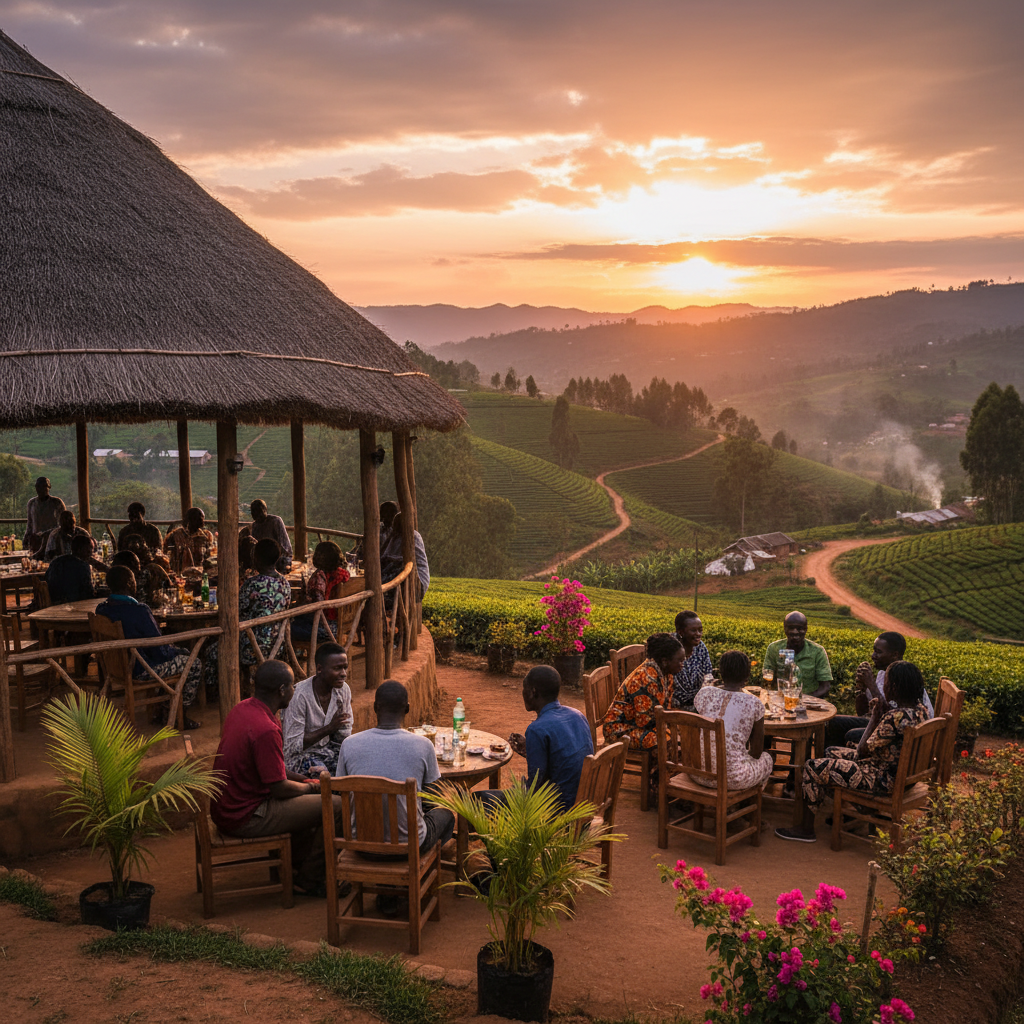 Burundi cafe social gathering horizontal