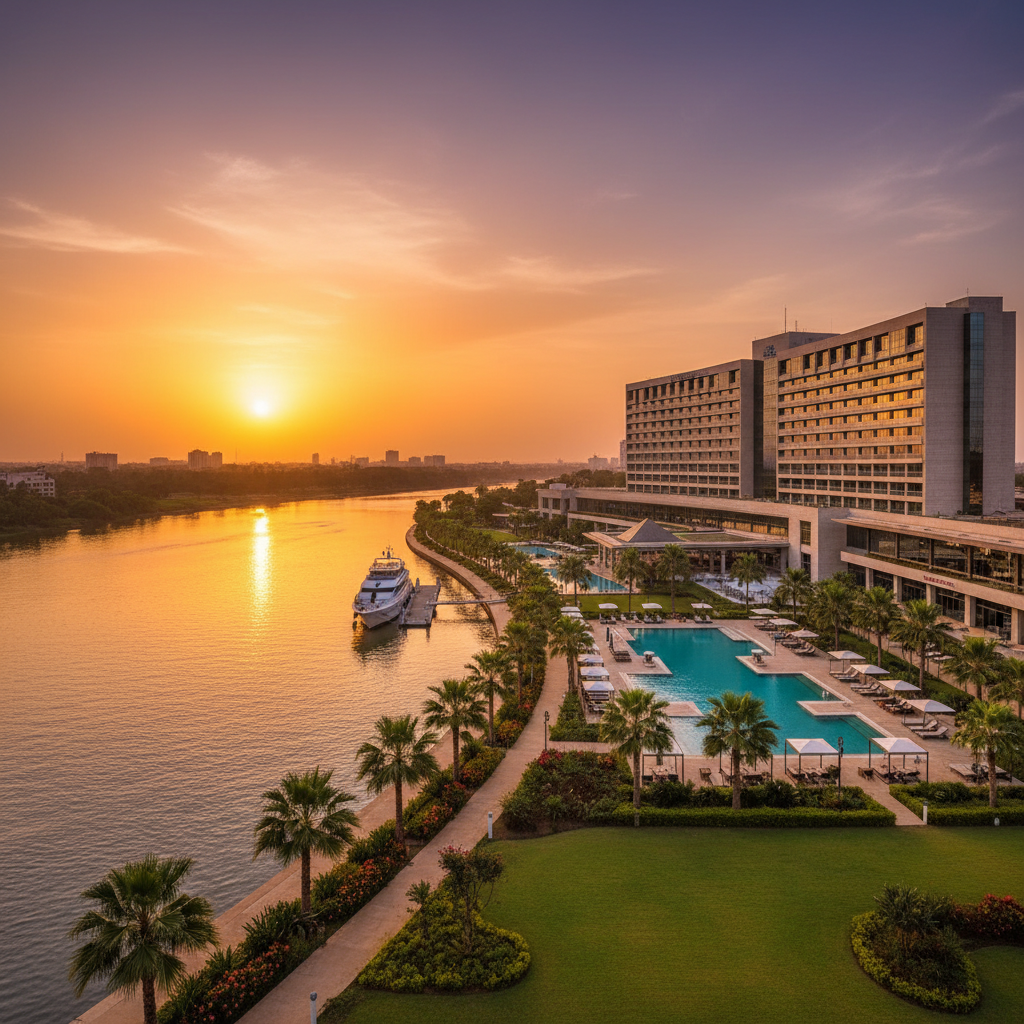 Hilton N'Djamena Chari river luxury hotel Chad