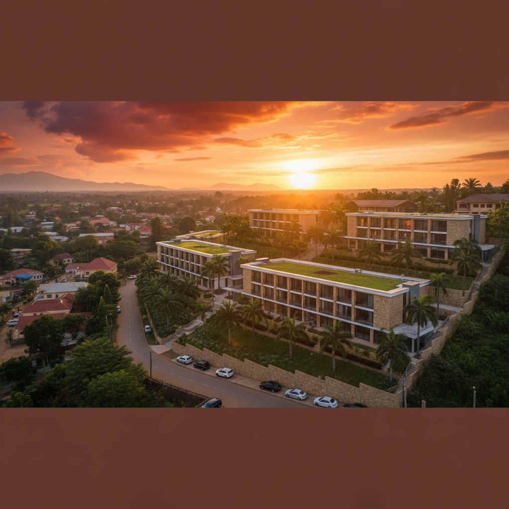 boutique hotel interior in Kribi Cameroon horizontal
