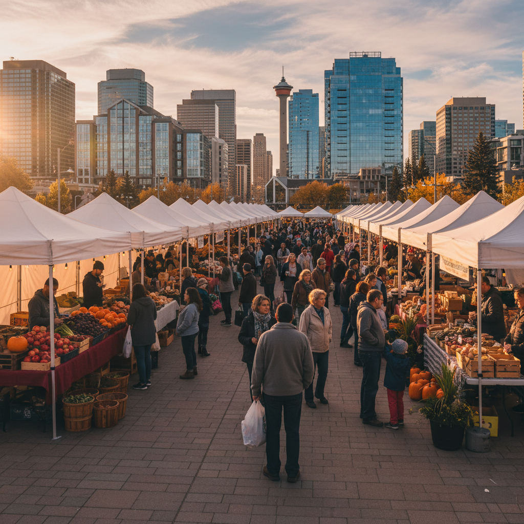 Canadian shopping street, horizontal