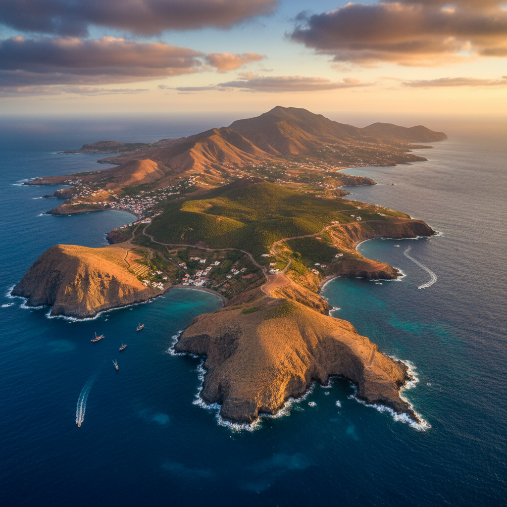 Cape Verde aerial overview