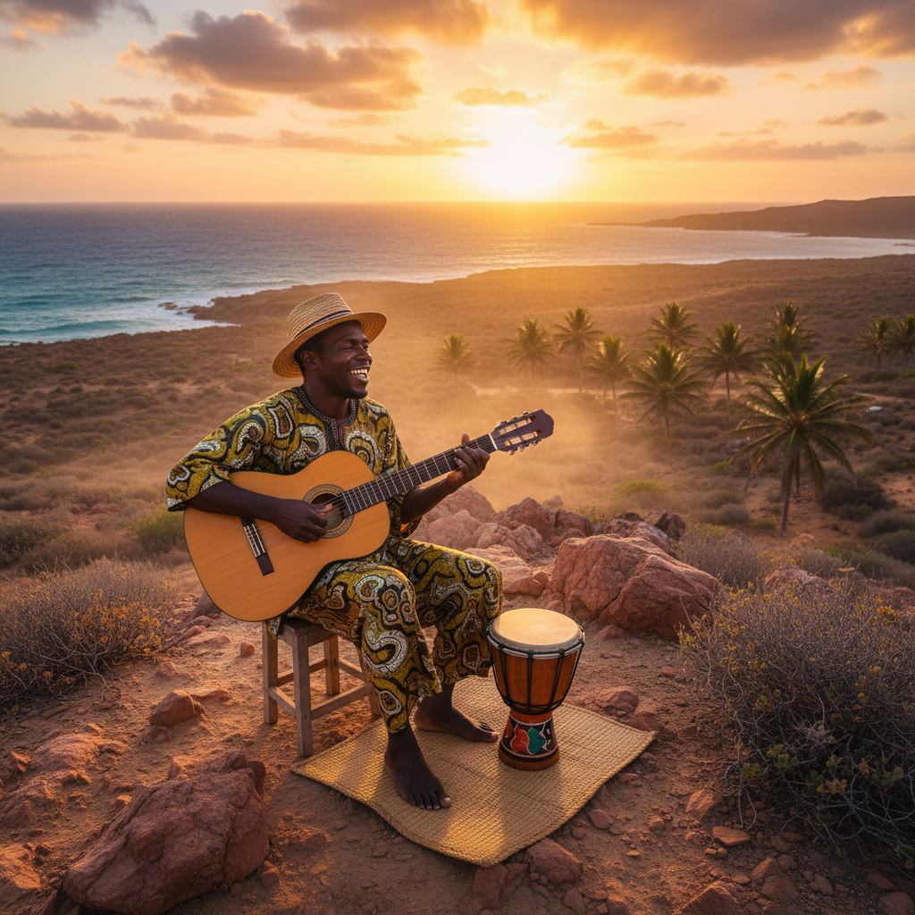 Cape Verde musician performing