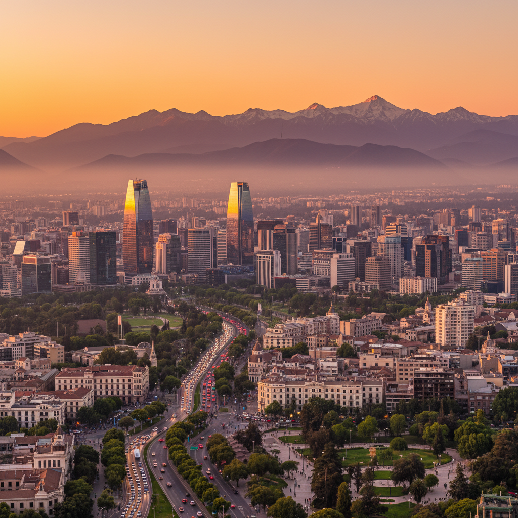 Vibrant street scene in Valparaiso, Chile, colorful buildings, horizontal