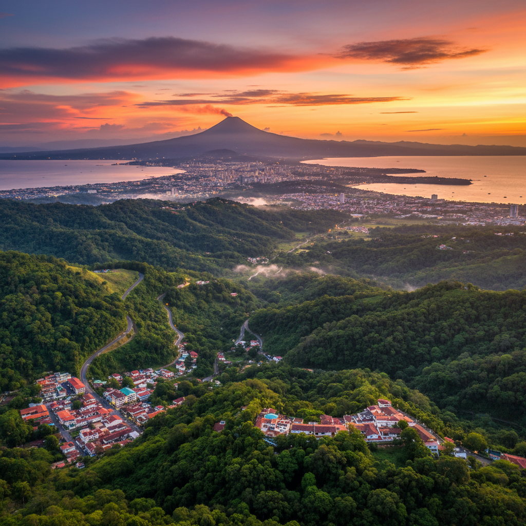 overview of Costa Rica landscape and cities