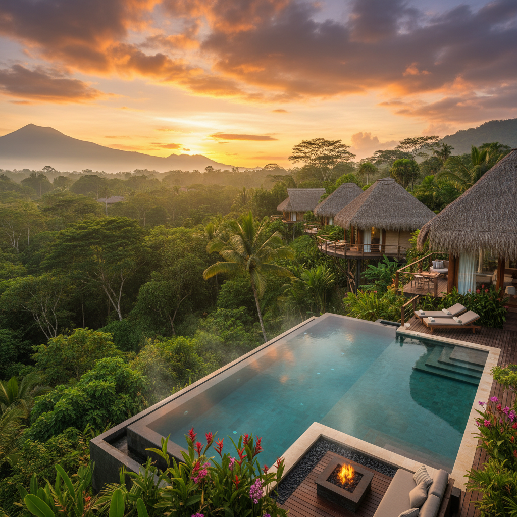 Nayara Springs Costa Rica jungle luxury overwater villa pool