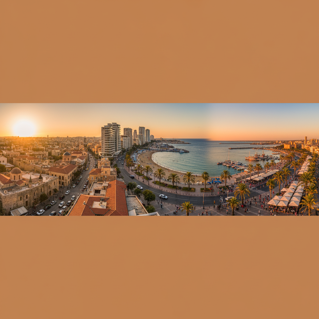 Nicosia, Limassol, Larnaca city streets horizontal