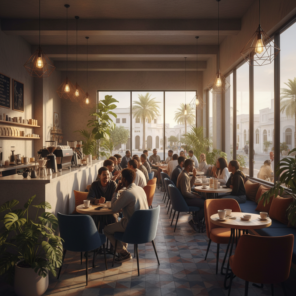 Djibouti street scene vibrant city life horizontal