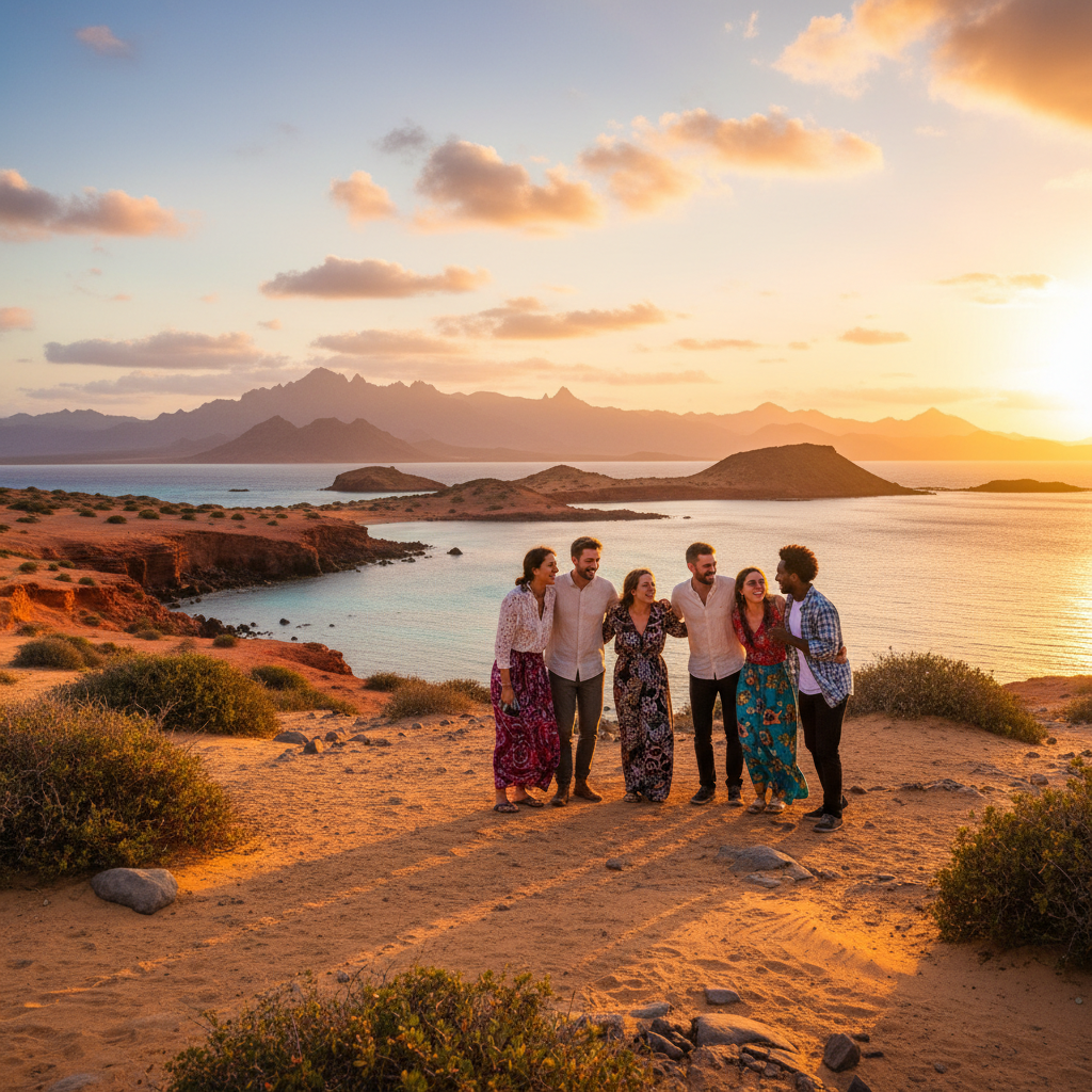 Djibouti community gathering joining friends horizontal