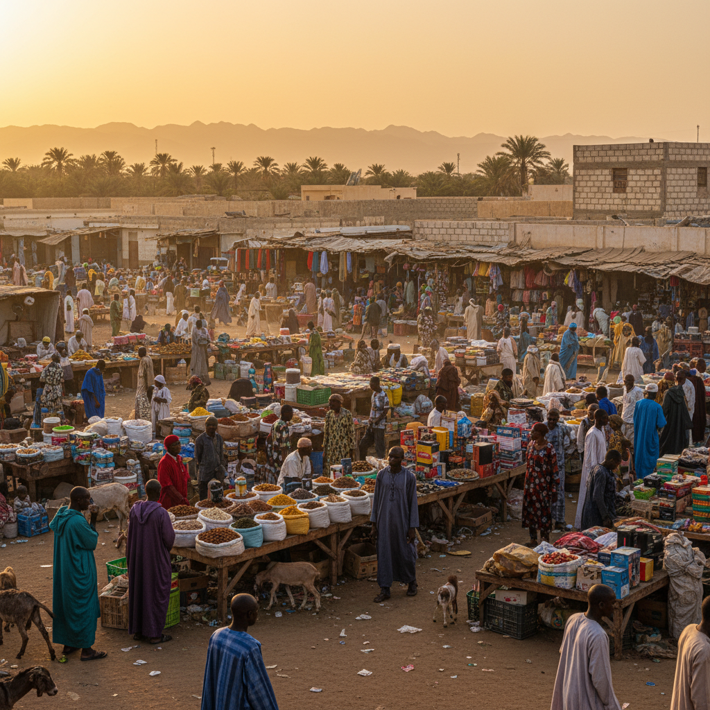 Djibouti local market shopping goods horizontal