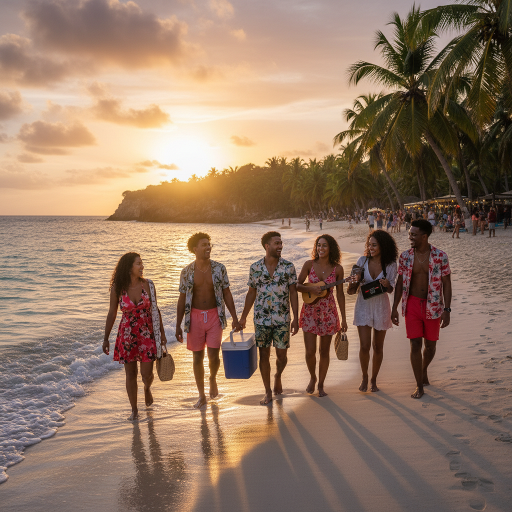 Dominican Republic community event, people connecting, festival, horizontal