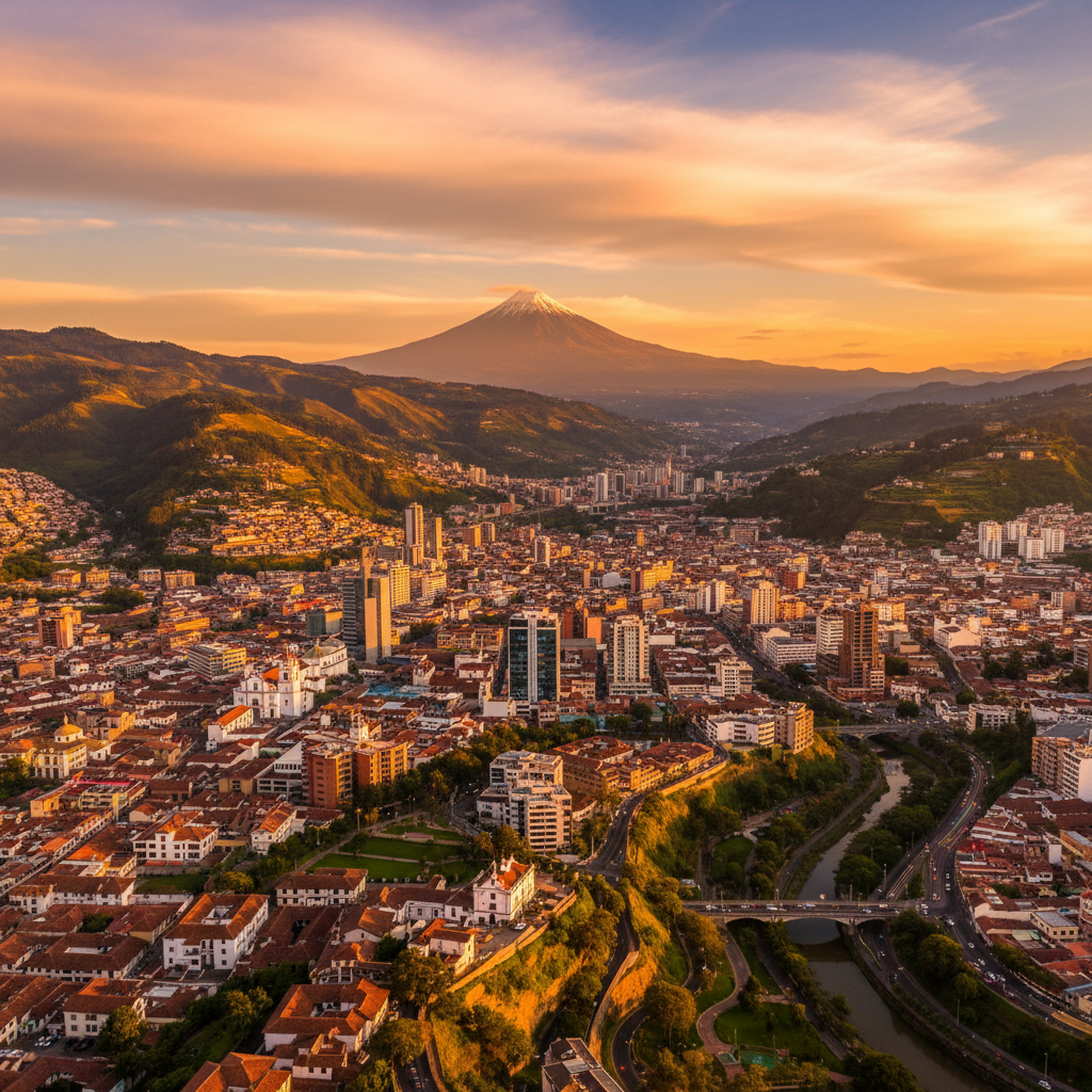 Ecuador cityscape overview