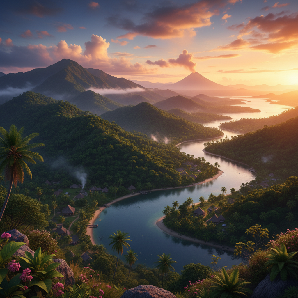 overview of Equatorial Guinea landscape horizontal