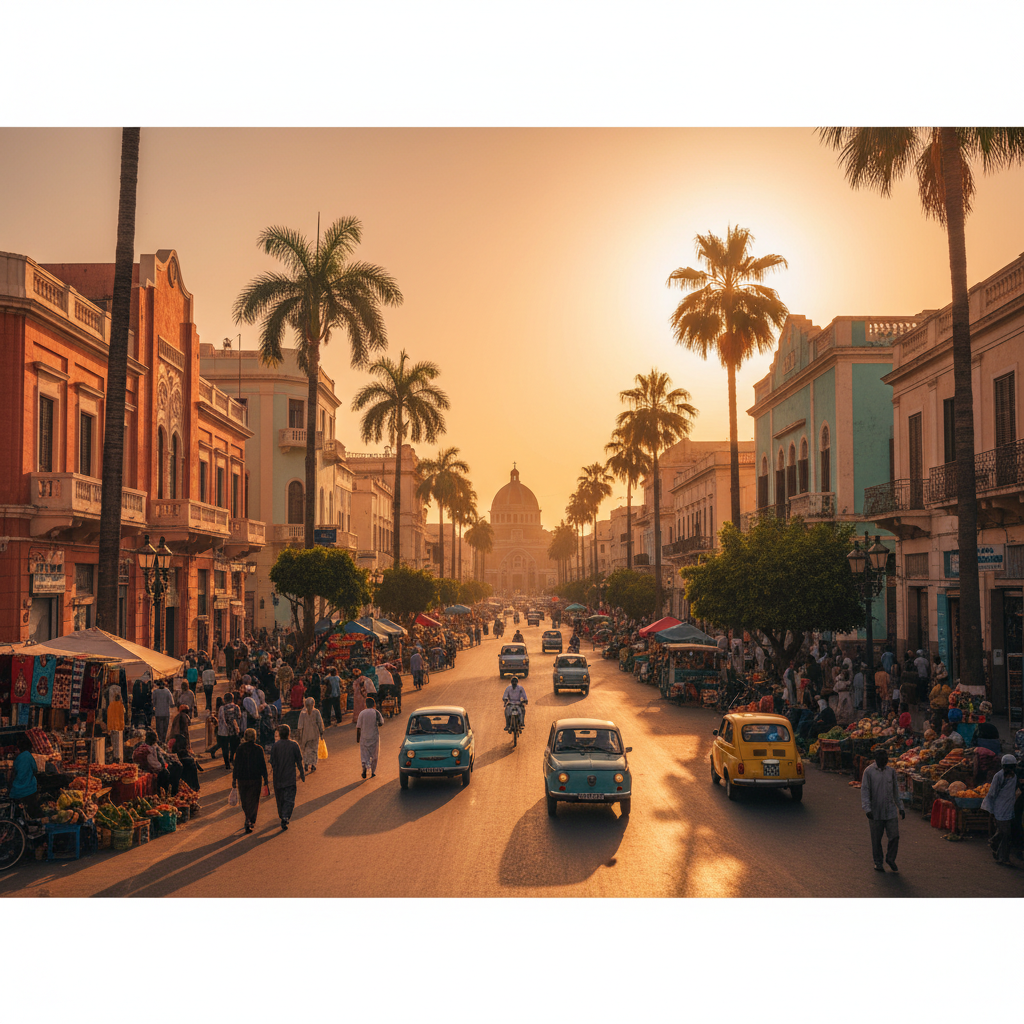 Asmara Eritrea art deco Italian colonial architecture Fiat Tagliero golden