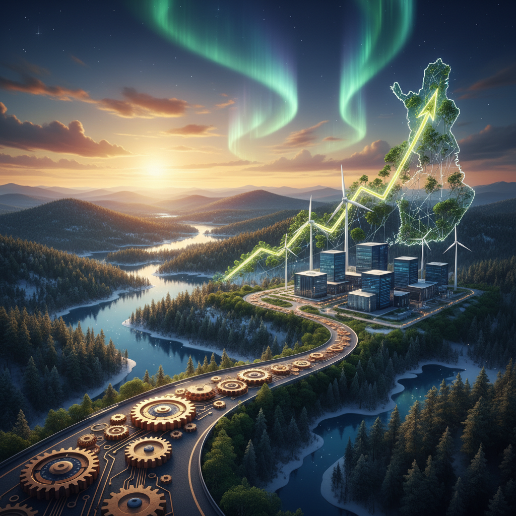 Finnish business and economy concept horizontal