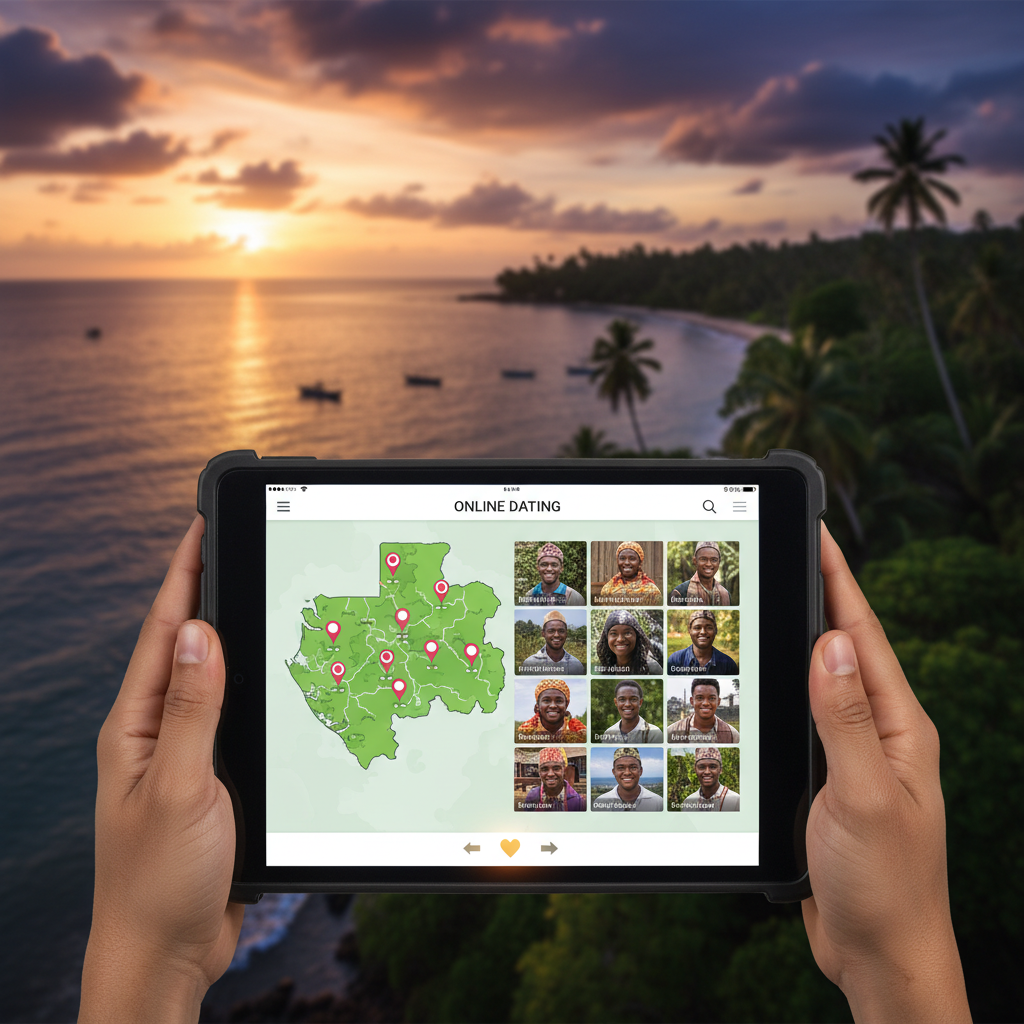 online dating app interface Gabon