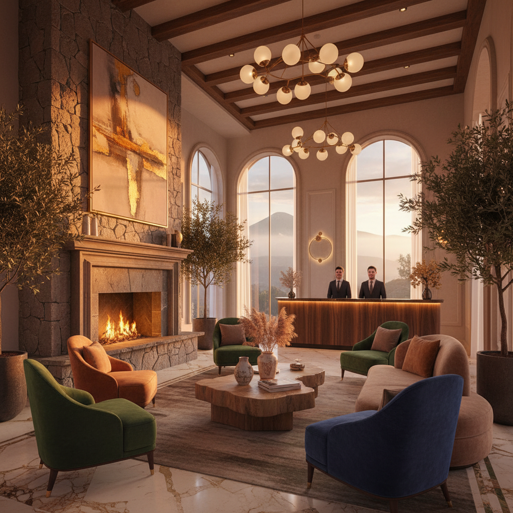 modern hotel lobby in Georgia horizontal