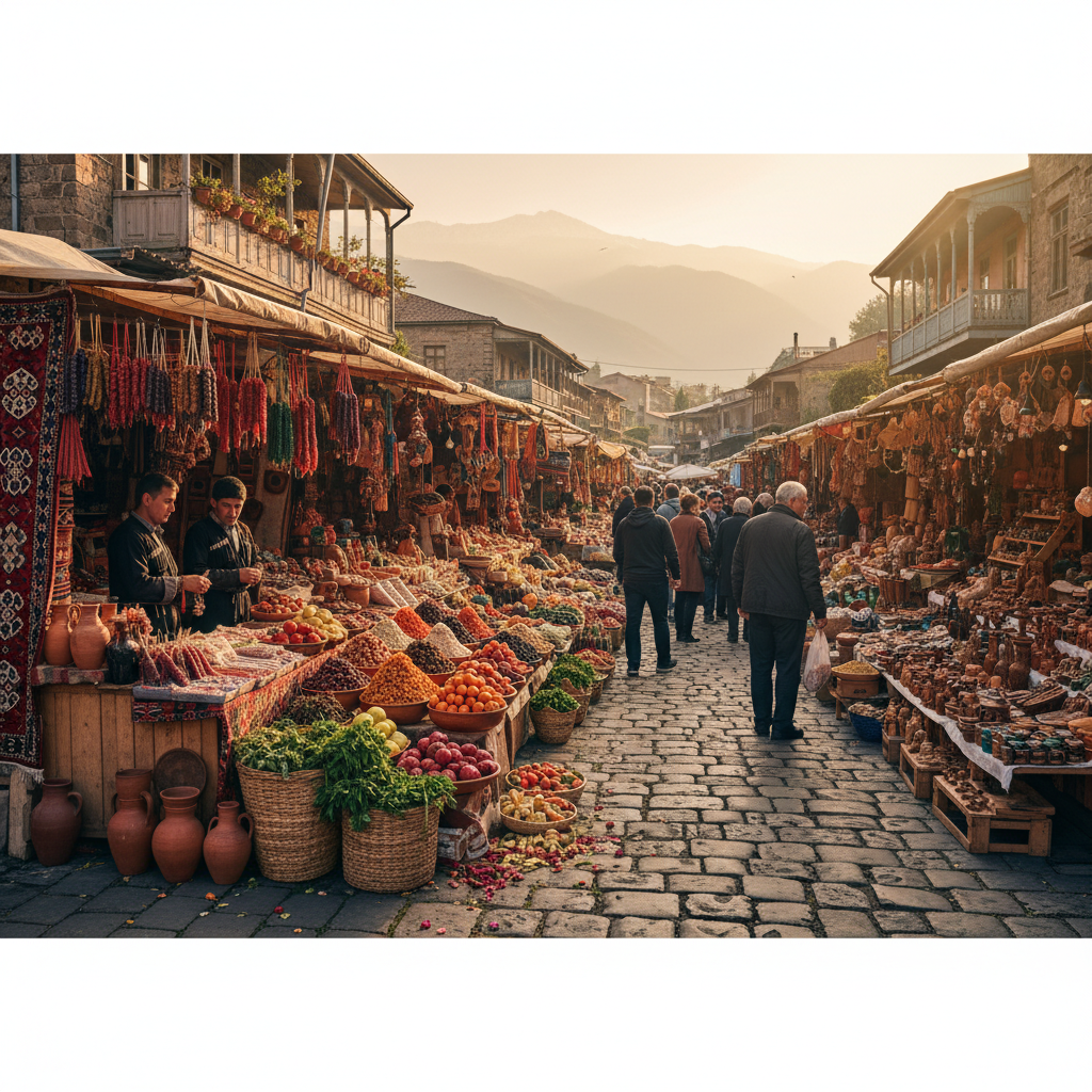 shopping street with local boutiques Georgia horizontal