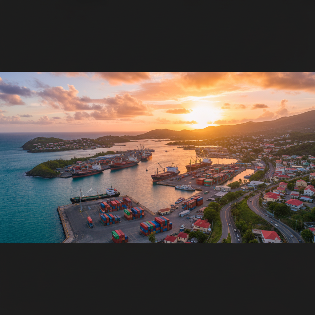 Grenada economy business harbor view