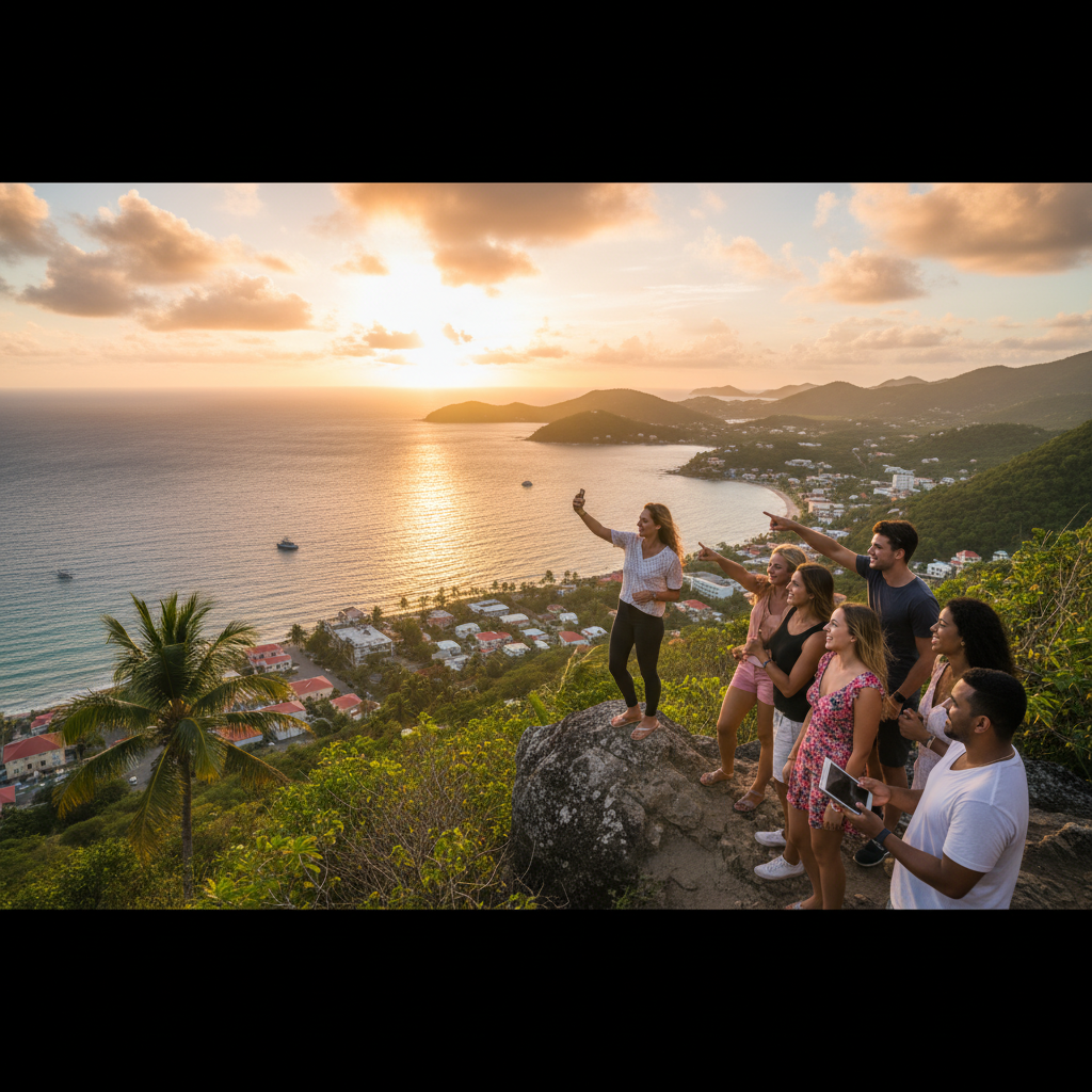 Grenada social media sharing people