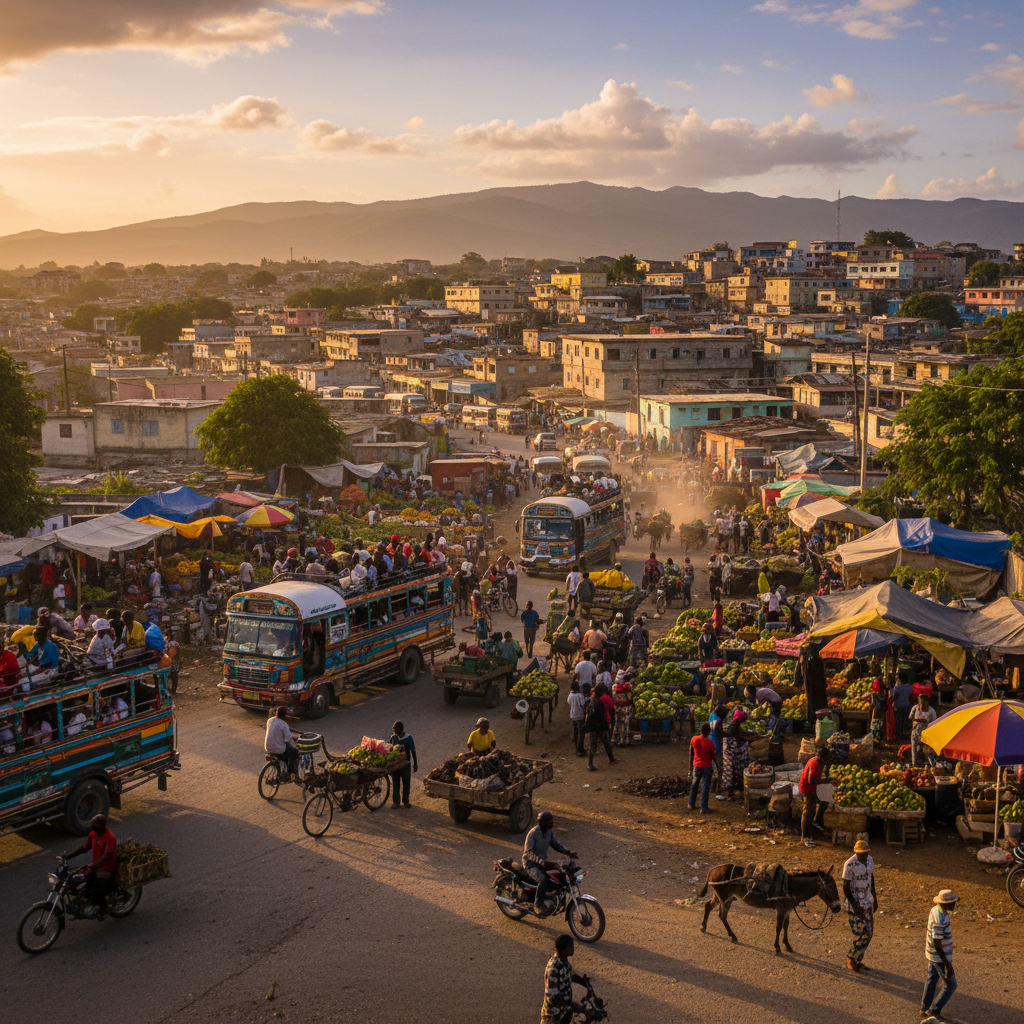 Haiti economic activity street horizontal
