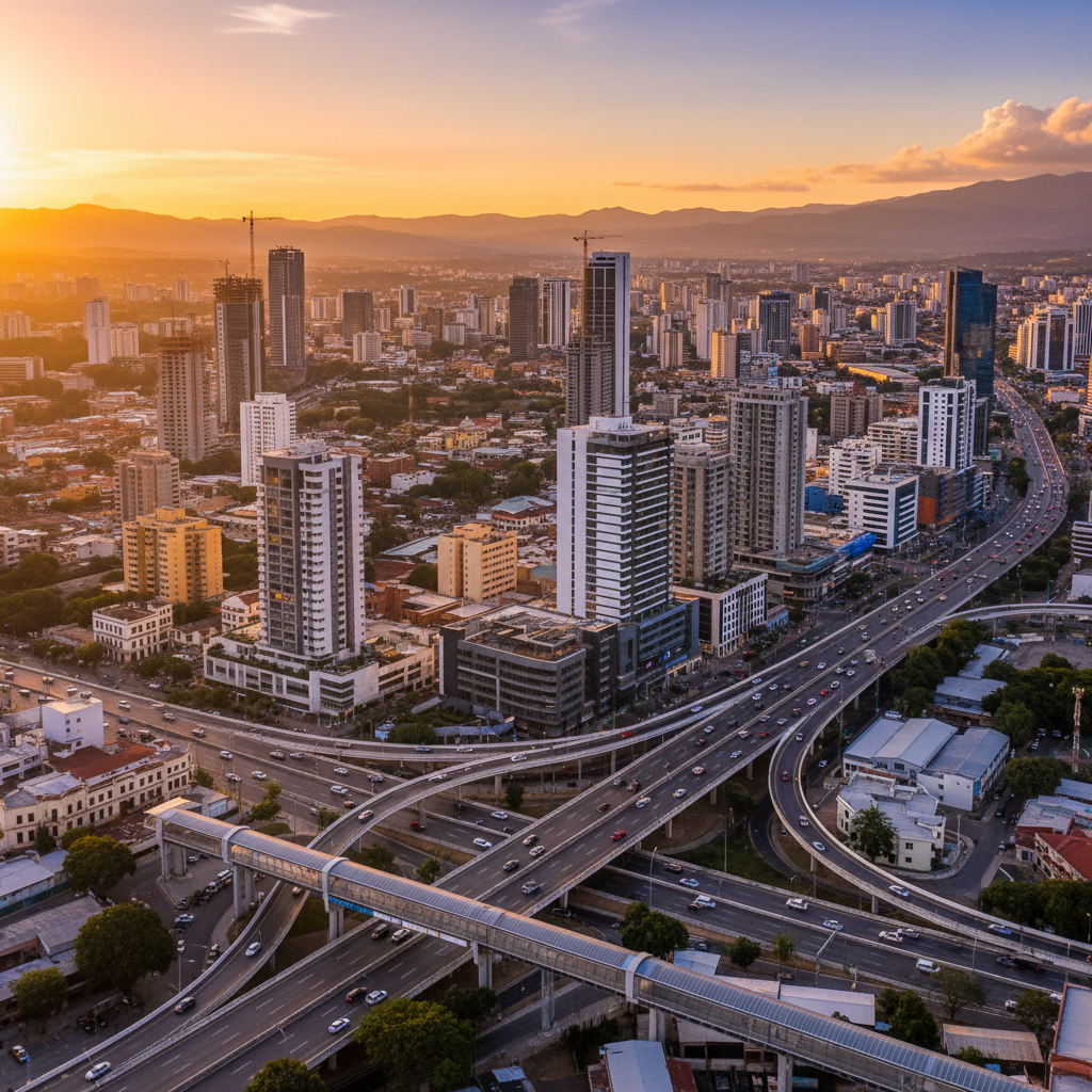 Tegucigalpa Honduras cityscape colonial cathedral valley mountains