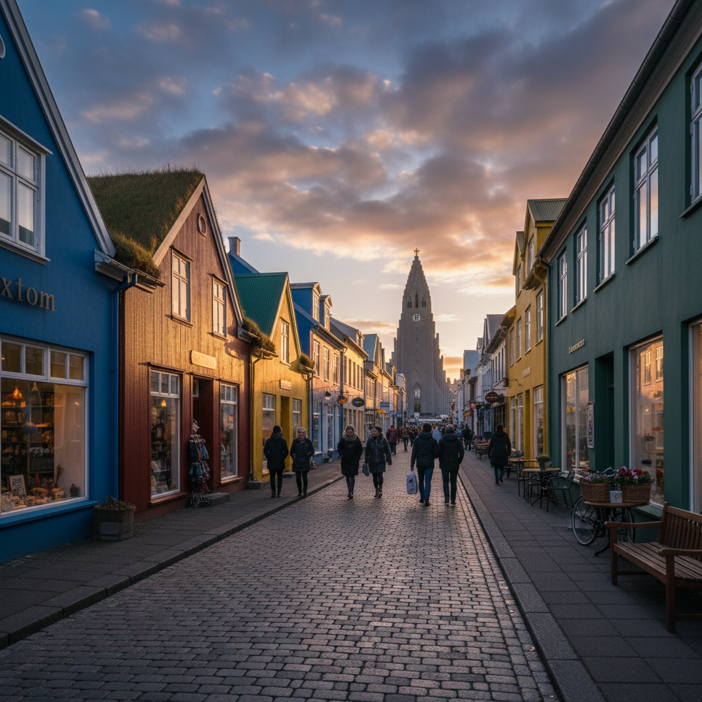 Local shops and boutiques in Reykjavik, Iceland