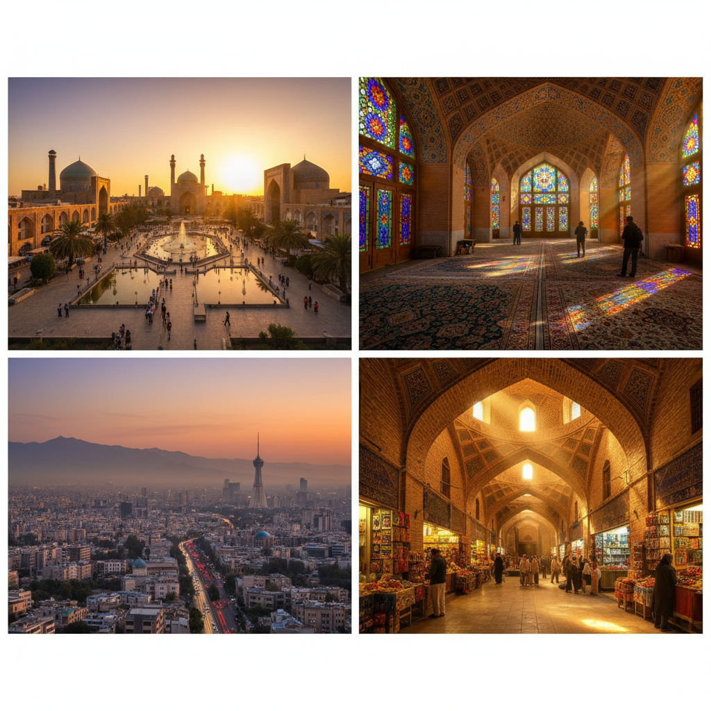 Isfahan Shiraz Tehran Tabriz travel collage Iran