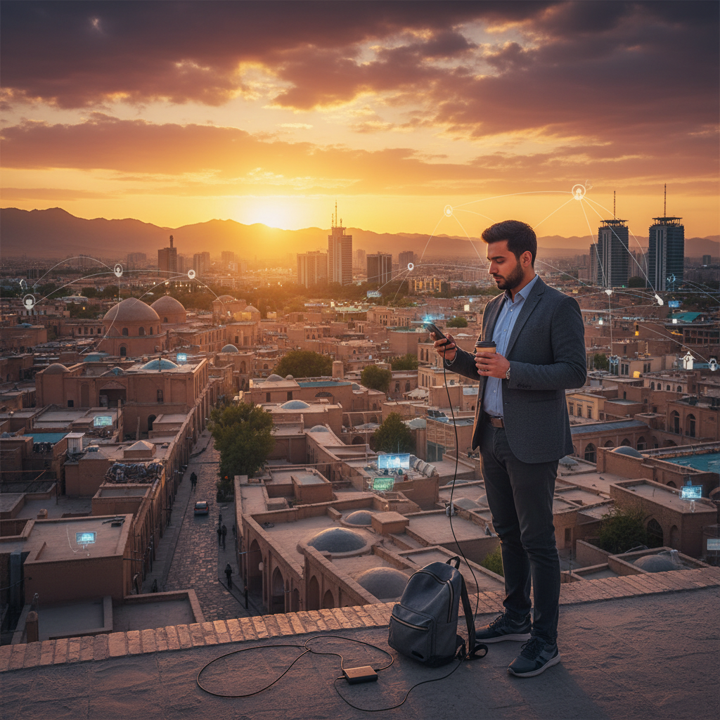 Iran young professional smartphone digital economy