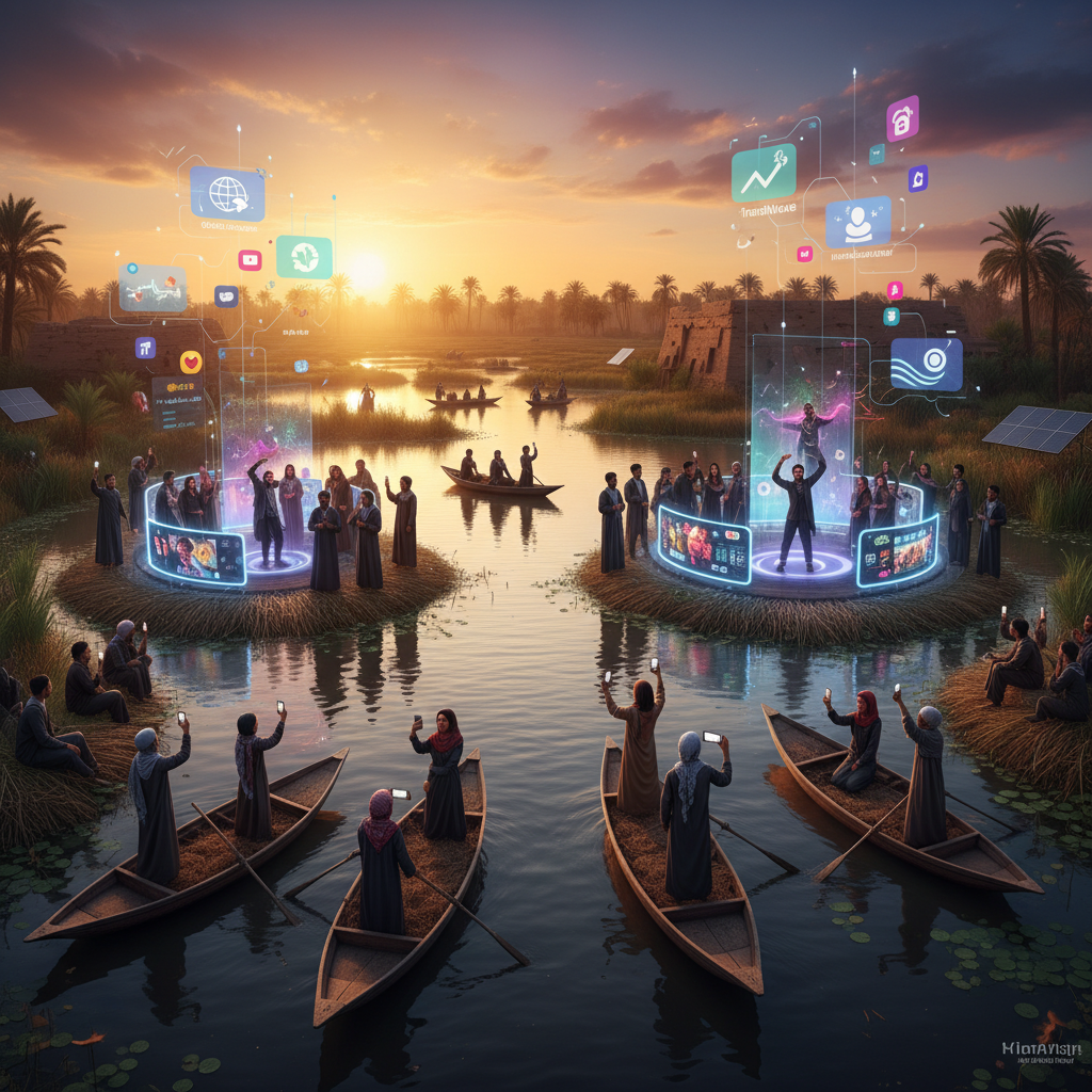 social media trends Iraq horizontal