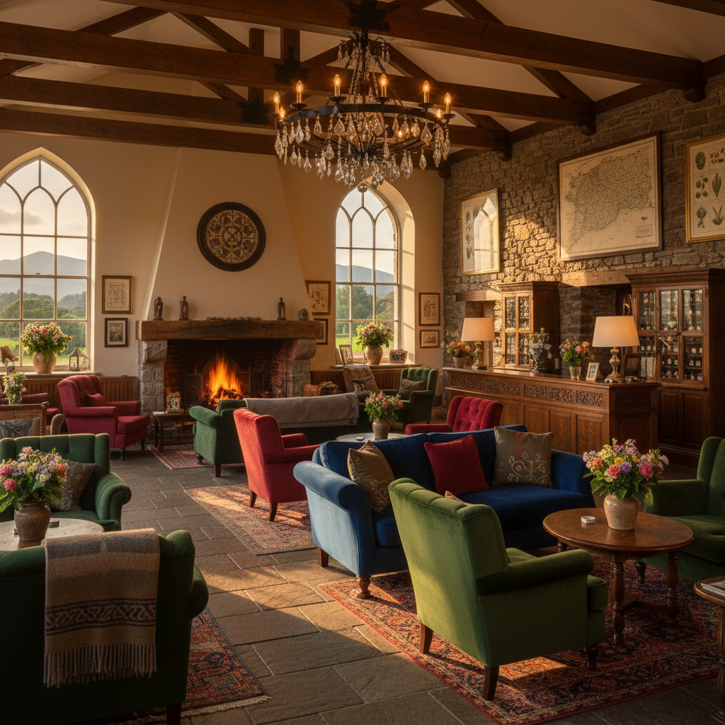 boutique hotel lobby in Killarney, Ireland, horizontal