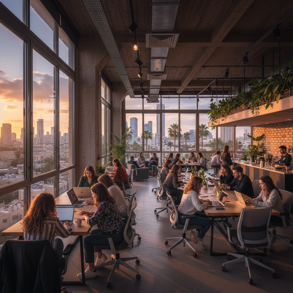 Coworking space with young professionals Israel horizontal