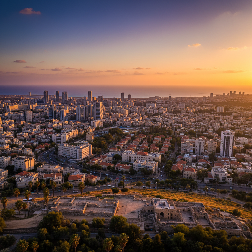 Israel cityscape overview horizontal