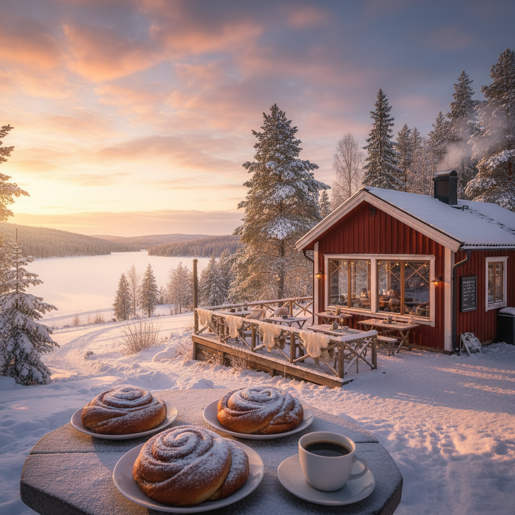 Sweden traditional cinnamon bun fika cafe aesthetic