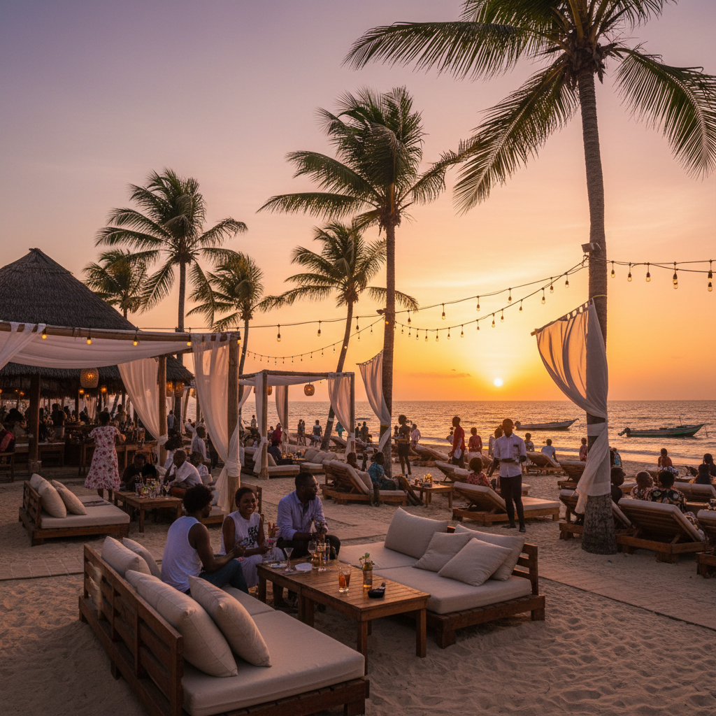 popular restaurant ambiance Ivory Coast horizontal