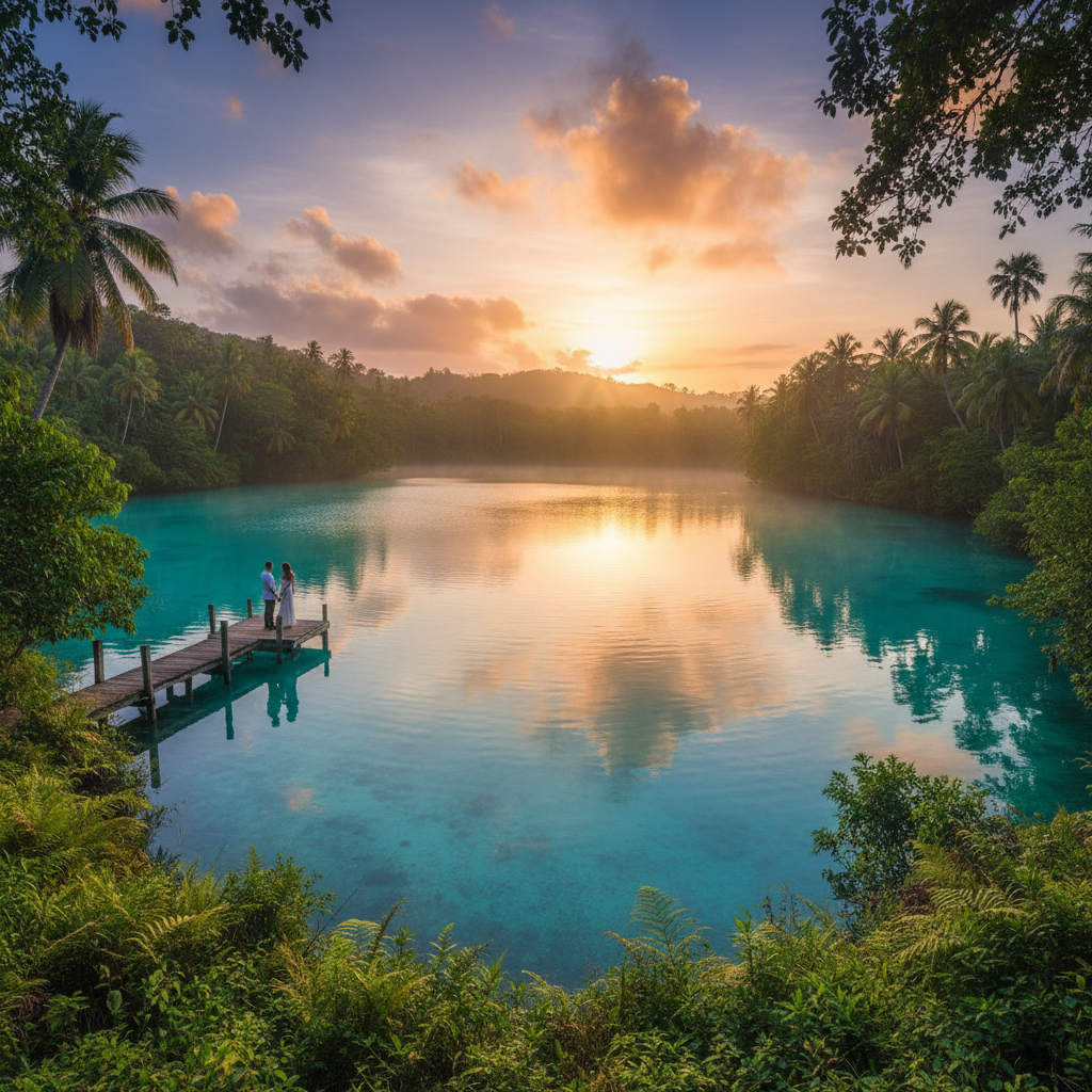 Blue Lagoon Port Antonio Jamaica romantic turquoise water