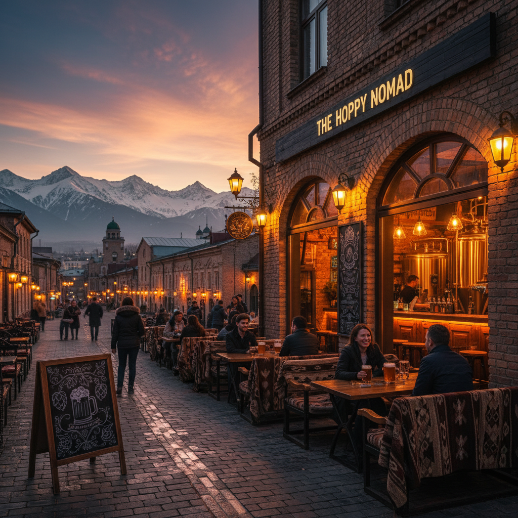 Bishkek nightlife bar craft beer cozy atmosphere