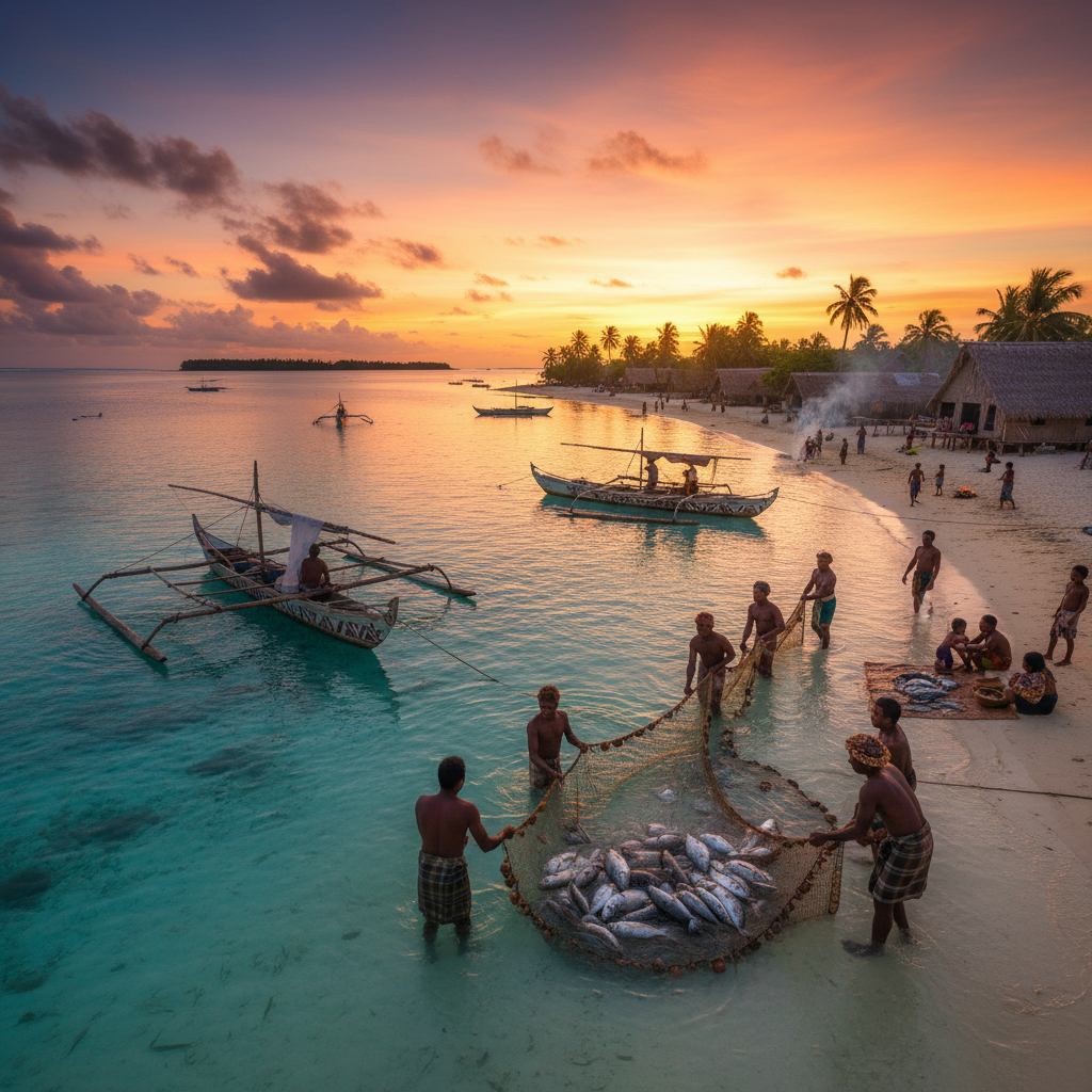 Kiribati traditional fishing economy