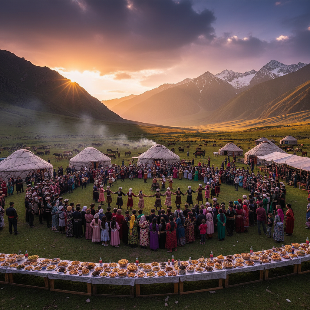 Kyrgyzstan community gathering horizontal