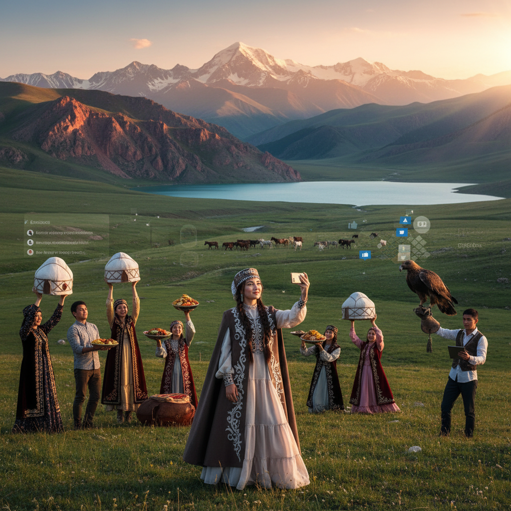 Kyrgyzstan social media trends horizontal