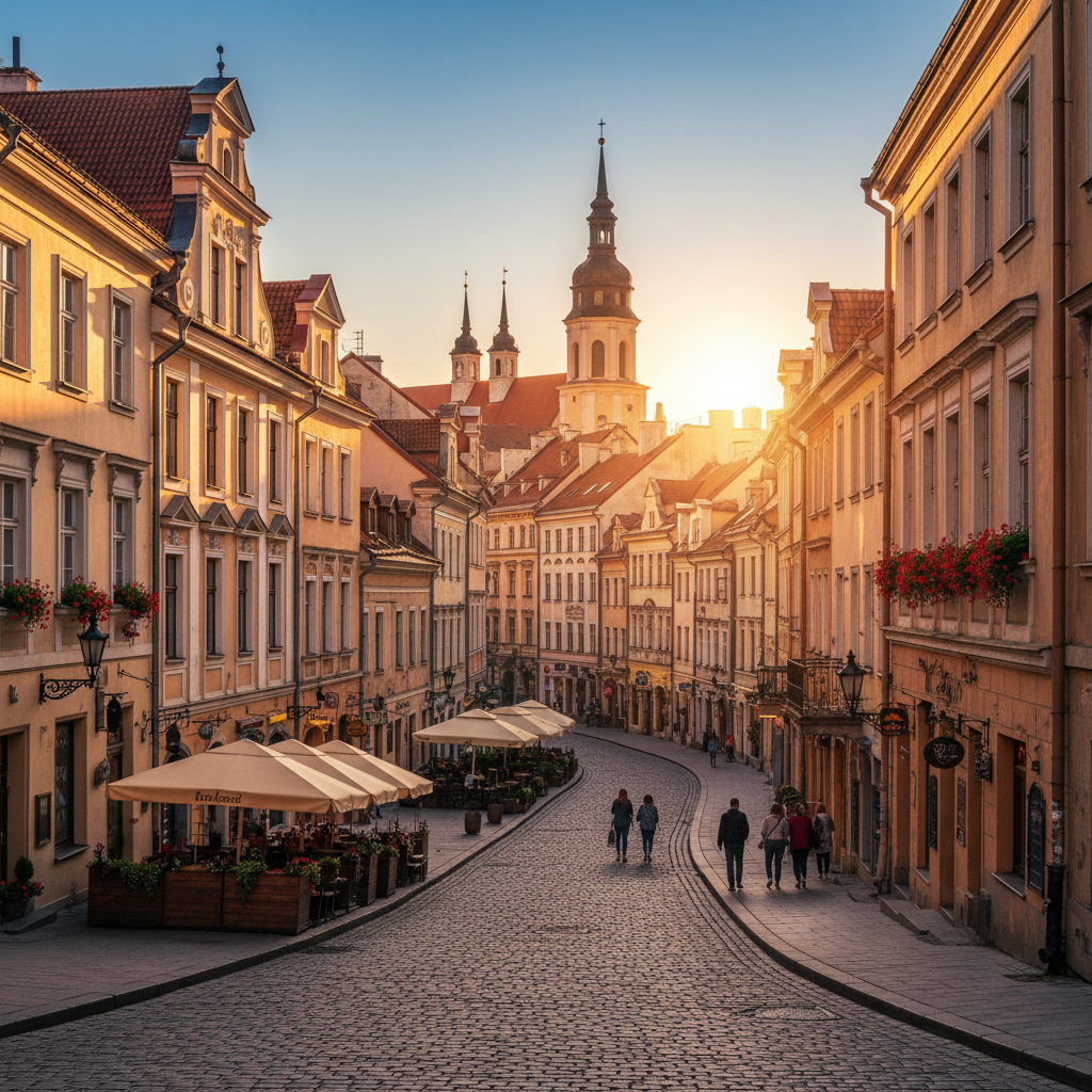 Vilnius old town street horizontal