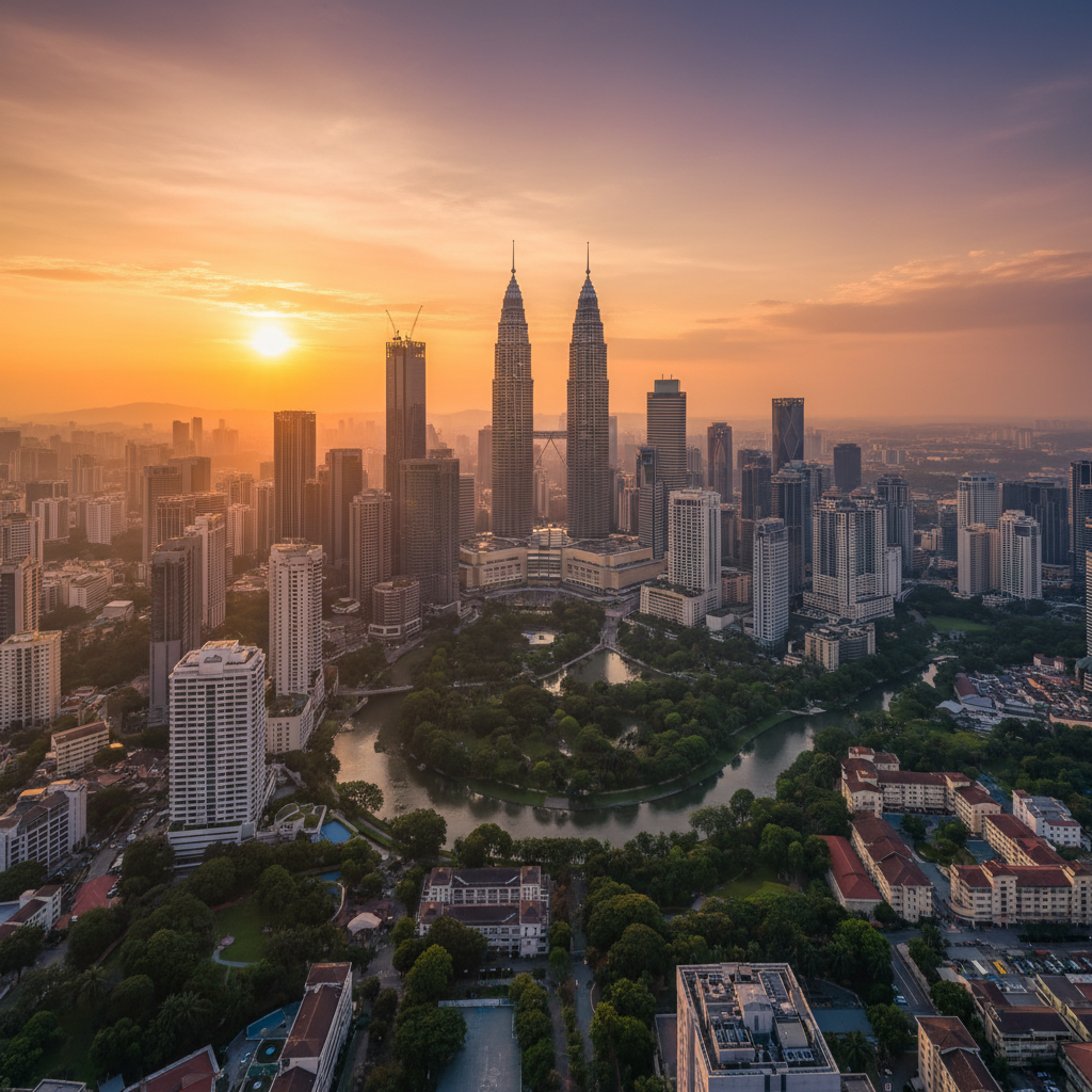 Malaysia cityscape skyline overview horizontal