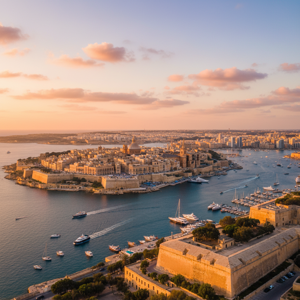 Malta overview cityscape skyline horizontal