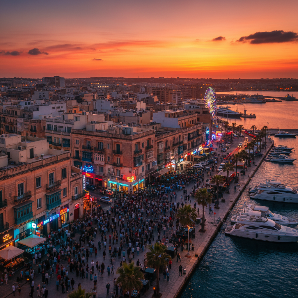 Malta nightlife St Julian's Paceville horizontal