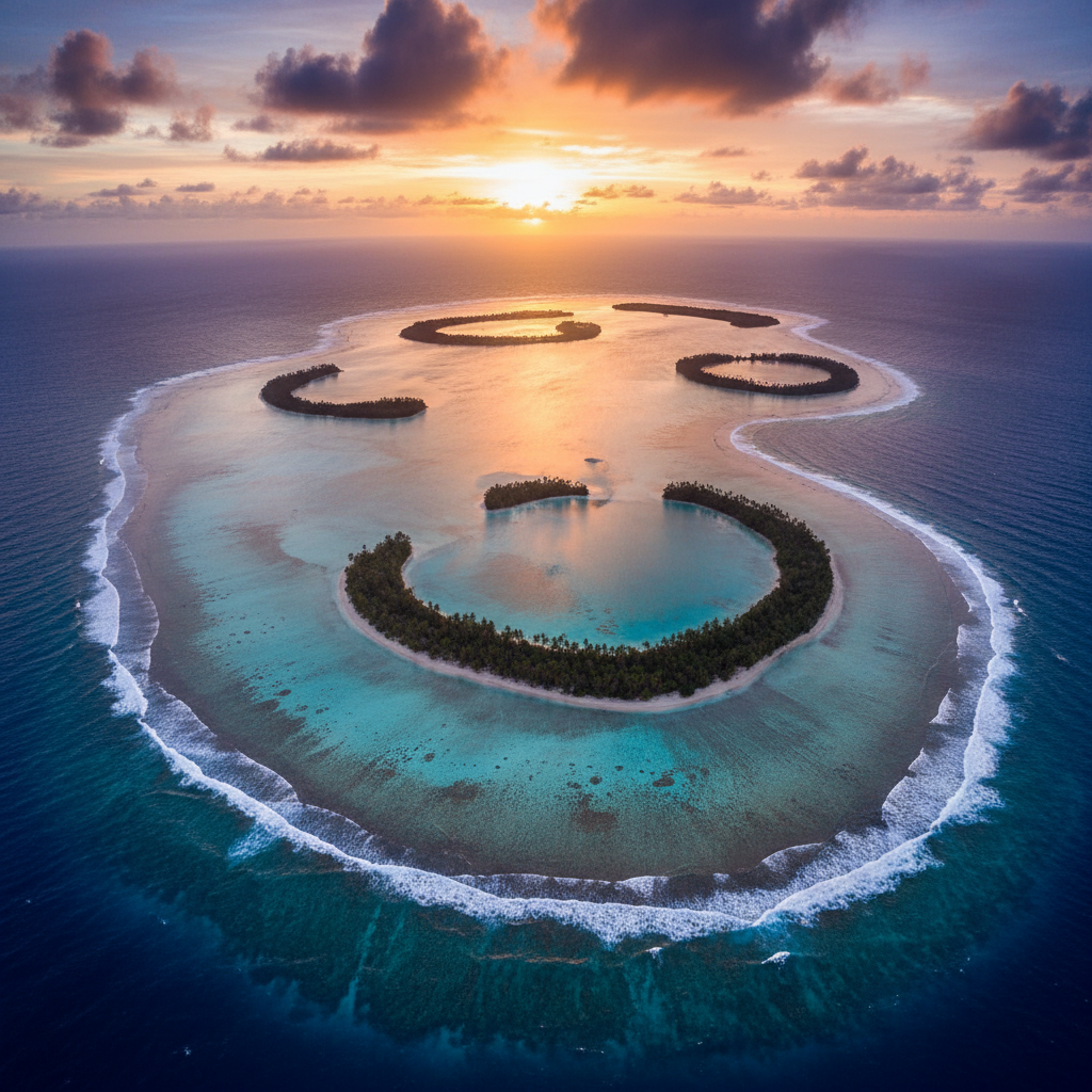 Marshall Islands overview aerial view