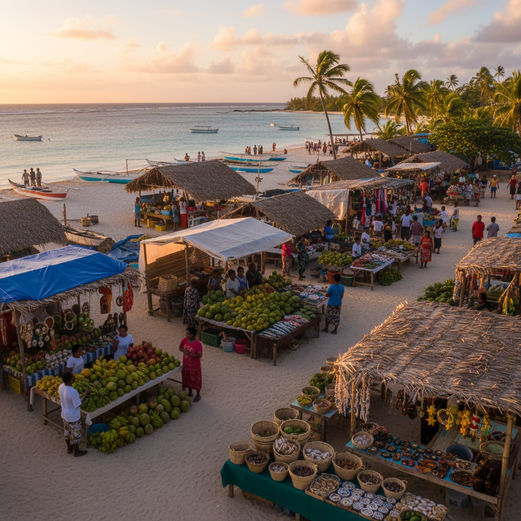 Marshall Islands local market shopping