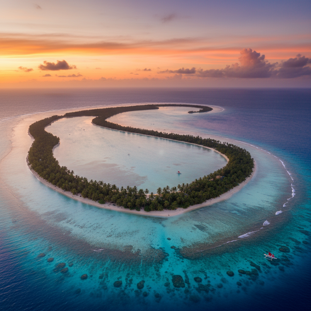 Majuro Marshall Islands aerial atoll turquoise Pacific lagoon paradise